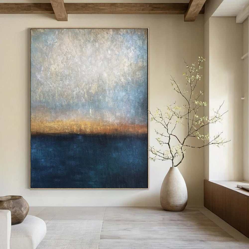 beach evening gold blue design 2